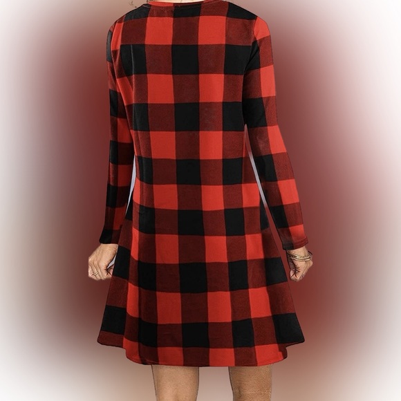♥️ Blooming Jelly Women's Buffalo Check Plaid Tunic Swing Mini Dress ✨EUC✨ ♥️ - Picture 2 of 3